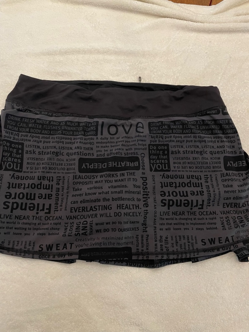lululemon athletica Black Printed Active Skort - Picture 2 of 6